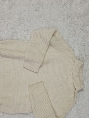 Vince Cream Turtleneck Knit Sweater